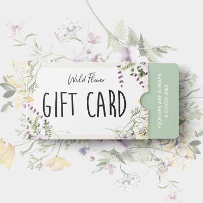 תמונה של Gift Card על רקע פרחים
